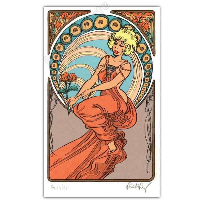 Walthéry - Natacha Hommage Alfons Mucha 