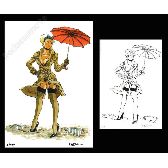 Meynet - Pin-up Mirabelle Parapluie 2018 Duo d'ex-libris