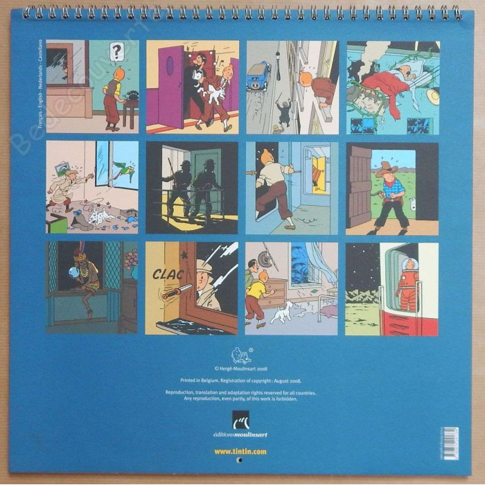 Herge - Calendrier Tintin 2009