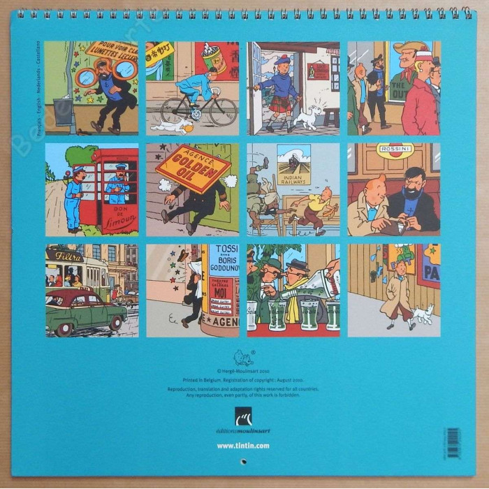 Herge - Calendrier Tintin 2011 Petit format