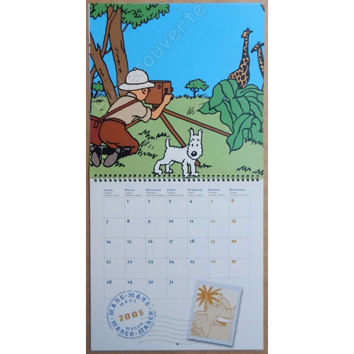 Herge - Calendrier Tintin 2005