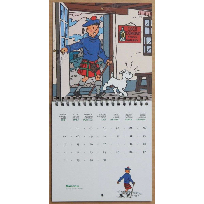 Herge - Calendrier Tintin 2011 Petit format