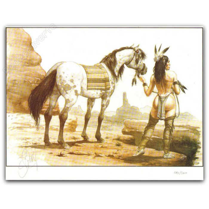 Delaby - Indienne et cheval