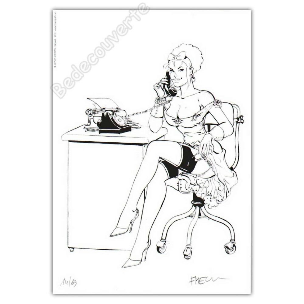 Meynet - Pin-up Mirabelle Secrétaire NB 2018 Meynet - Pin-up Mirabelle Secrétaire NB 2018