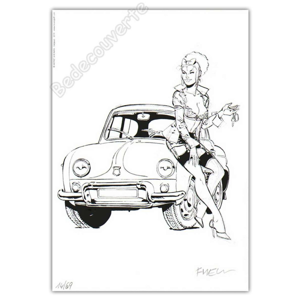 Meynet - Pin-up Mirabelle Renault Dauphine NB 2018 Meynet - Pin-up Mirabelle Renault Dauphine NB 2018