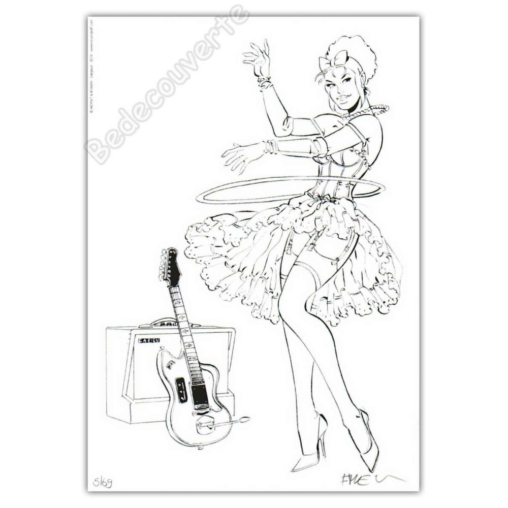Meynet - Pin-up Mirabelle Guitare NB 2018 Meynet - Pin-up Mirabelle Guitare NB 2018