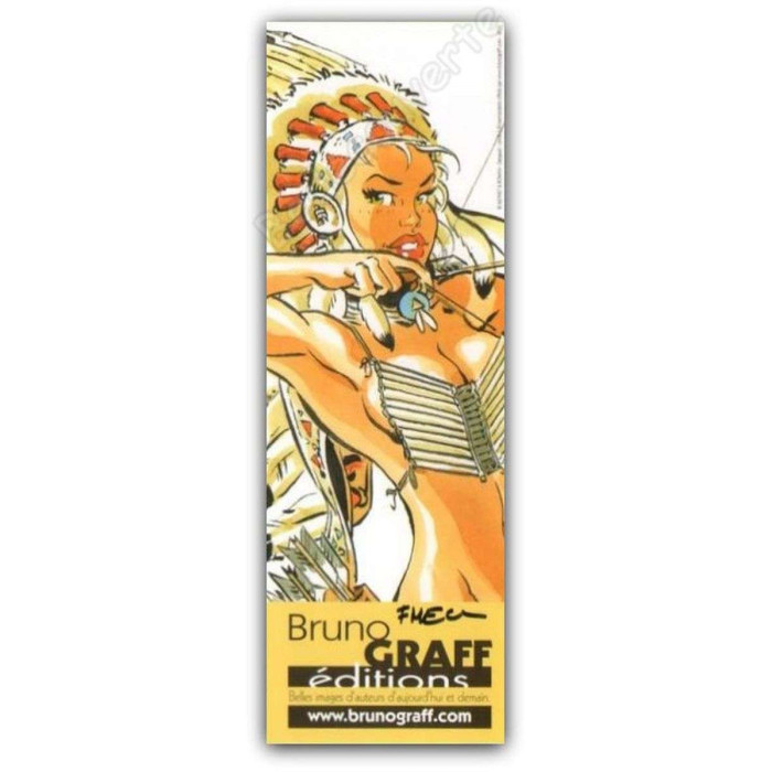 Meynet - Marque-page Angoulême 2016 Pin-up Indienne Signé