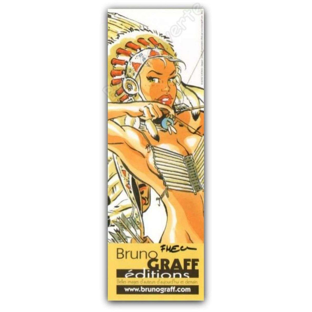 Meynet - Marque-page Angoulême 2016 Pin-up Indienne Signé Meynet - Marque-page Angoulême 2016 Pin-up Indienne Signé