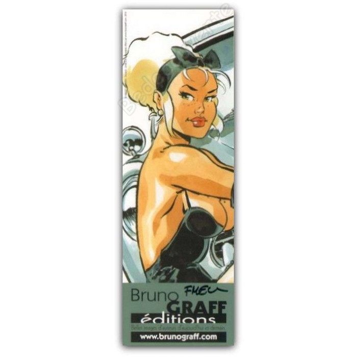 Meynet - Marque-page Angoulême 2016 Pin-up James Bond Aston Martin Signé