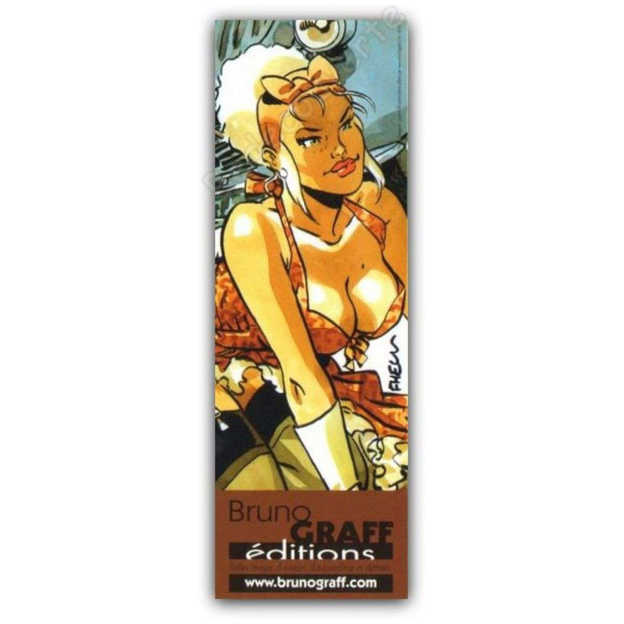 Meynet - Marque-page Angoulême 2018 Pin-up Mirabelle Citroën 2 Cv Signé