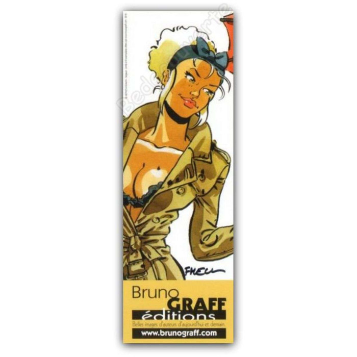 Meynet - Marque-page Angoulême 2018 Pin-up Mirabelle Parapluie Signé