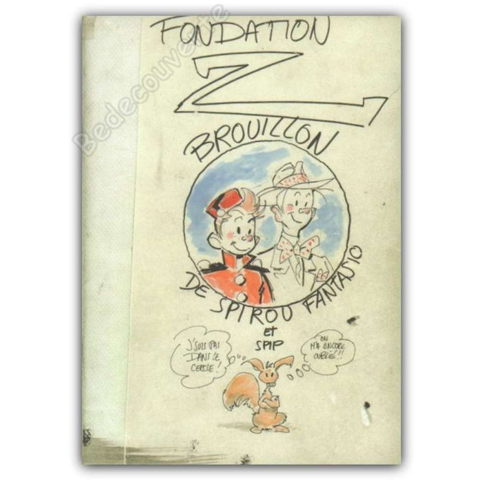 Lebeault - Spirou Fondation Z Tête Tirage de luxe