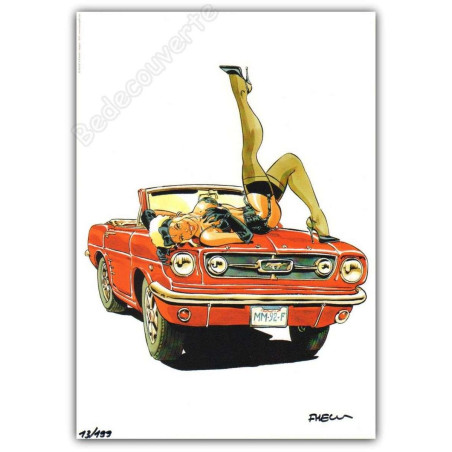 Meynet - Pin-up Mirabelle Ford Mustang 2019 Duo d'ex-libris