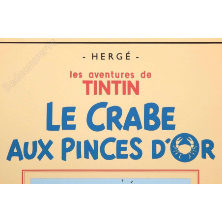 Hergé - Tintin Le Crabe aux Pinces d'Or Sérigraphie