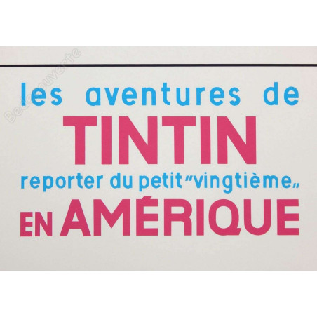 Hergé - Tintin en Amérique Petit Vingtième Sérigraphie