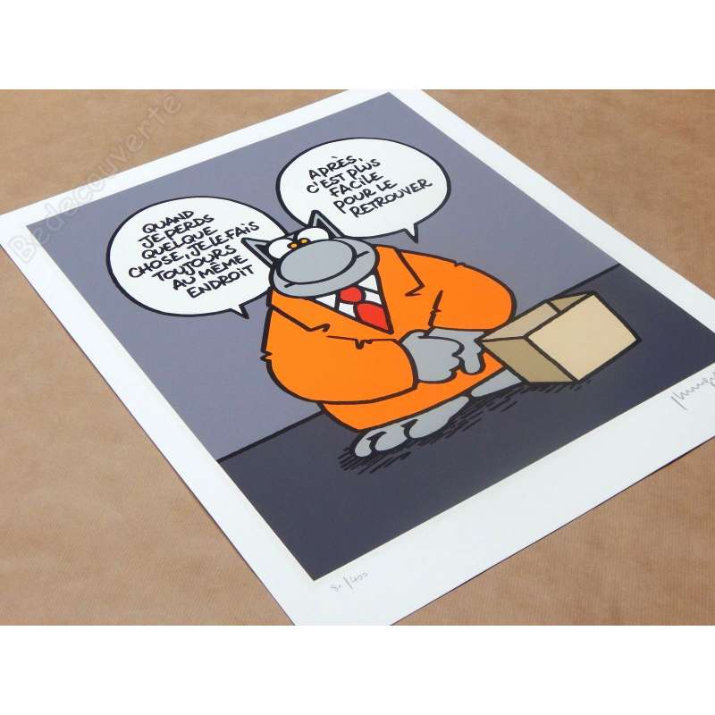 Affiche Geluck Le Chat Un De Perdu Bedecouverte