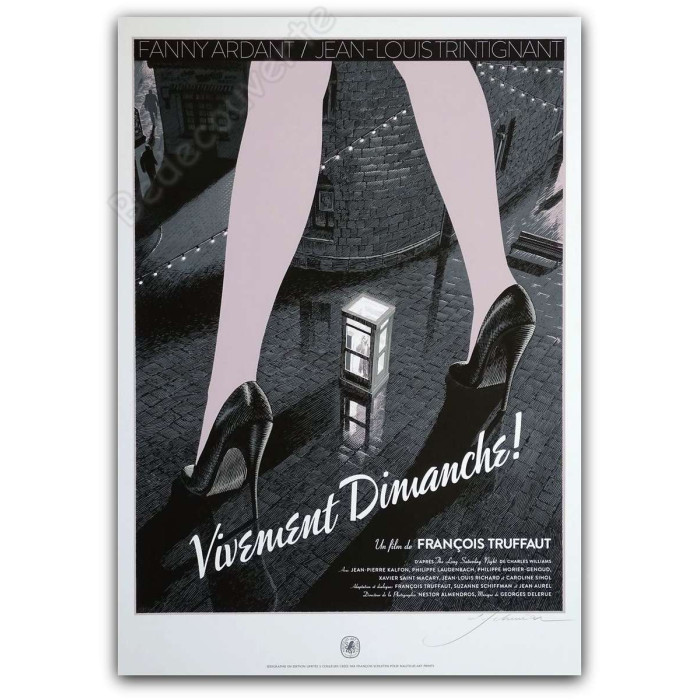 François Schuiten - Vivement Dimanche Truffaut Sérigraphie