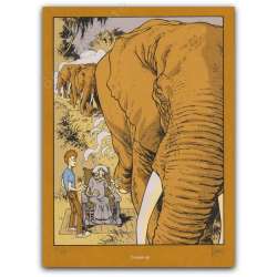 Frank Pé - Broussaille Sérigraphique Durango Calque Orange