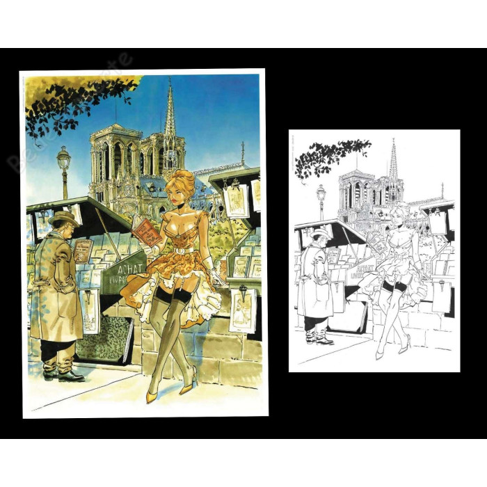 Meynet - Pin-up Paris Notre Dame 2019 Duo d'ex-libris