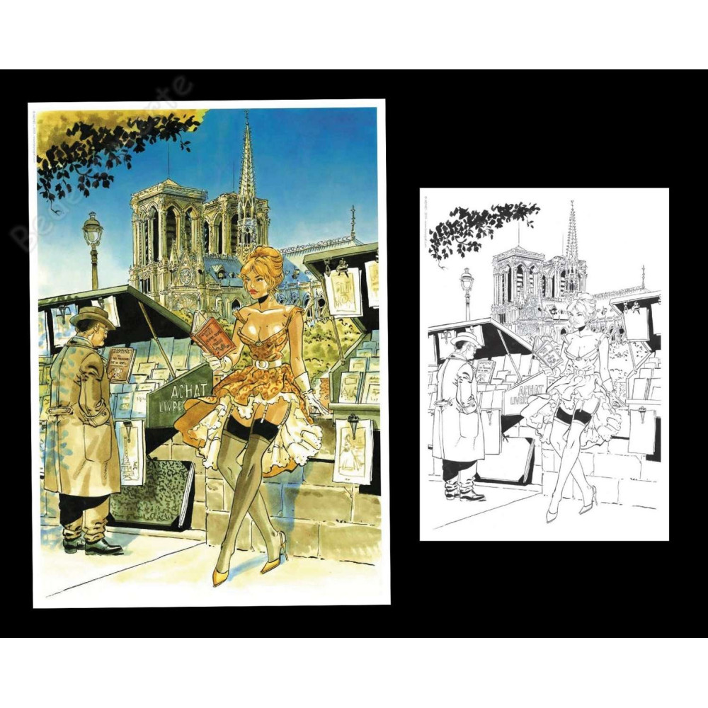 Meynet - Pin-up Paris Notre Dame 2019 Duo d'ex-libris