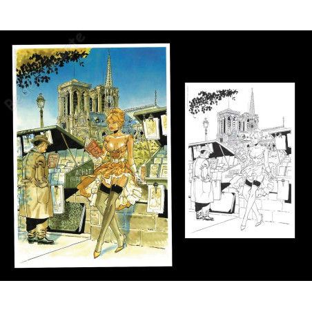 Meynet - Pin-up Paris Notre Dame 2019 Duo d'ex-libris