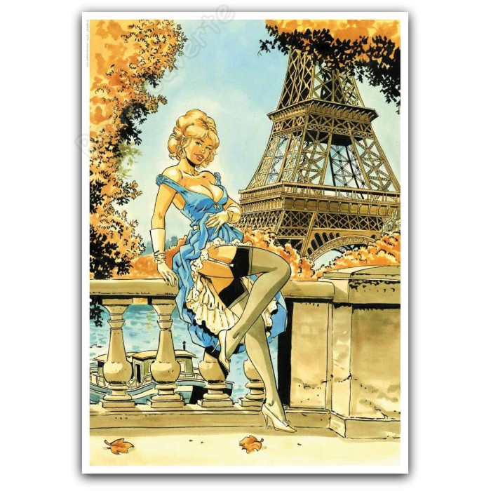 Meynet - Pin-up Paris Tour Eiffel 2019 Duo d'ex-libris