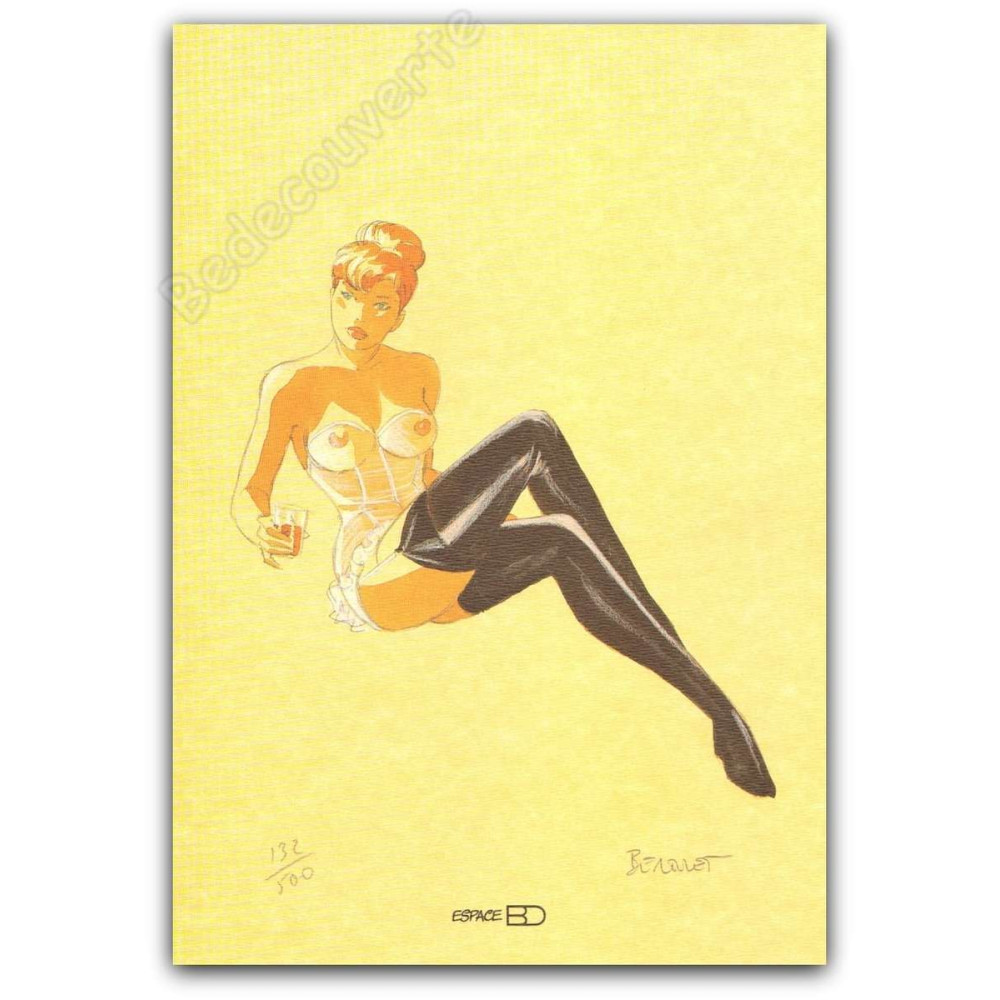 Berthet - Pin-up verre Colonel Abel