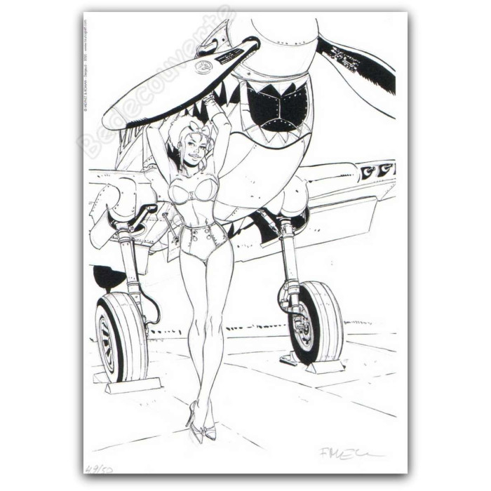 Meynet - Pin-up Mirabelle Avion 2020 Duo d'ex-libris