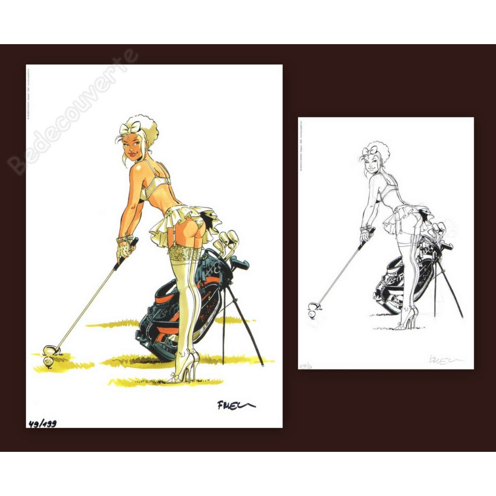 Meynet - Pin-up Mirabelle Golf 2020 Duo d'ex-libris