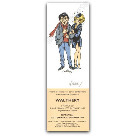 Walthéry - Natacha invitation 1999