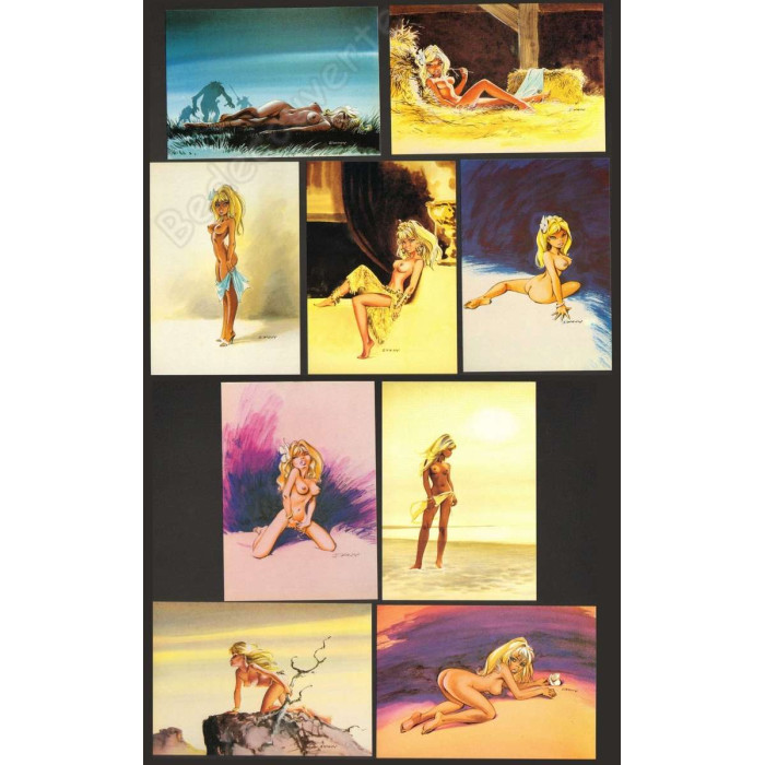 Dany - Lot de 9 cartes postales Colombe érotique