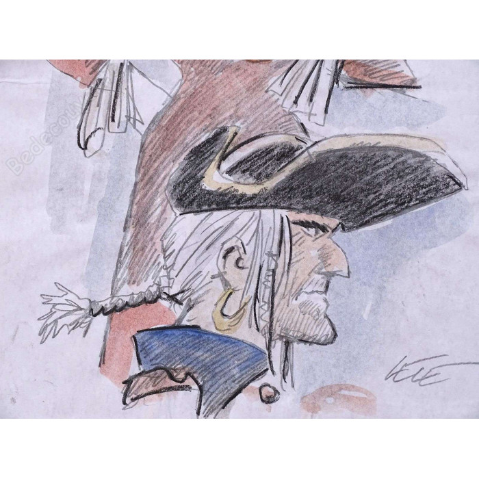 Lele Vianello - Dessin Original La courtisane et le soldat