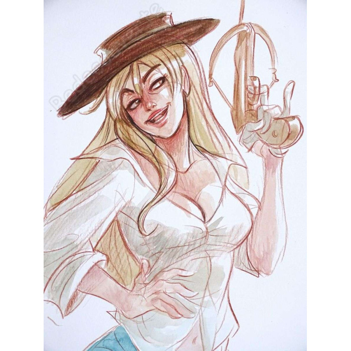 Alessandro Barbucci - Dessin Original Ekhö Fourmille Cowgirl