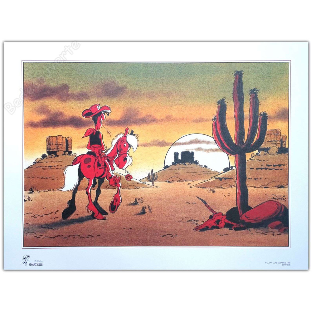 Affiche Morris - Lucky Luke Sunset BD