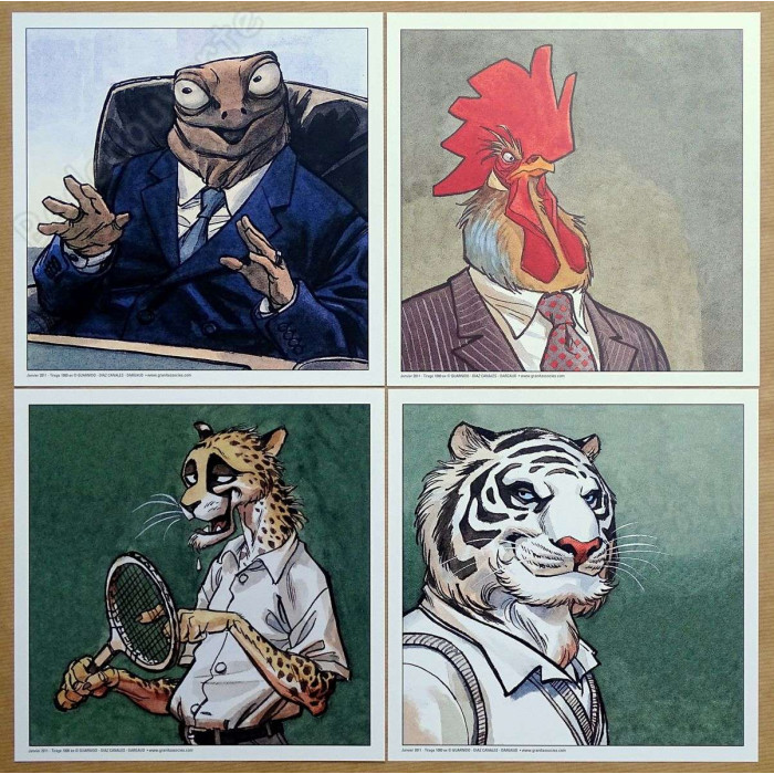 Guarnido - Portfolio Blacksad Personnel Portraits