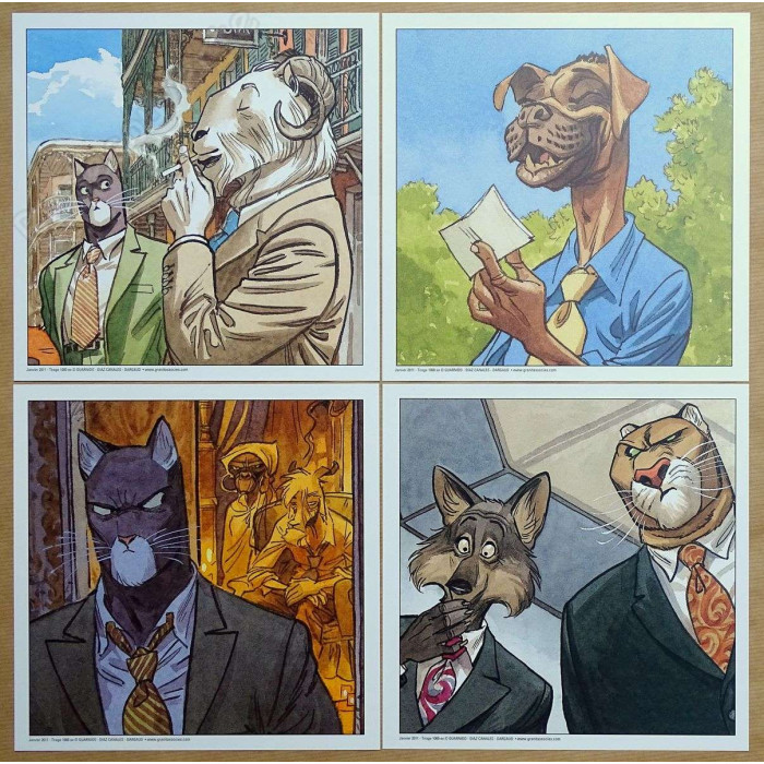 Guarnido - Portfolio Blacksad Personnel Portraits