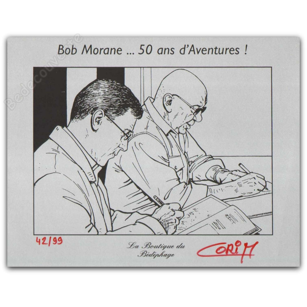 Coria - Bob Morane 50 ans Sérigraphie Coria - Bob Morane 50 ans Sérigraphie