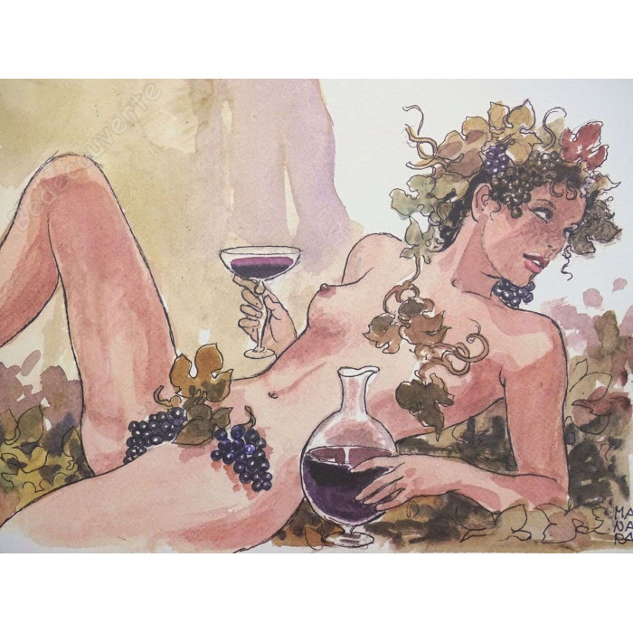 Manara - Bacchus Baccante Esquisse