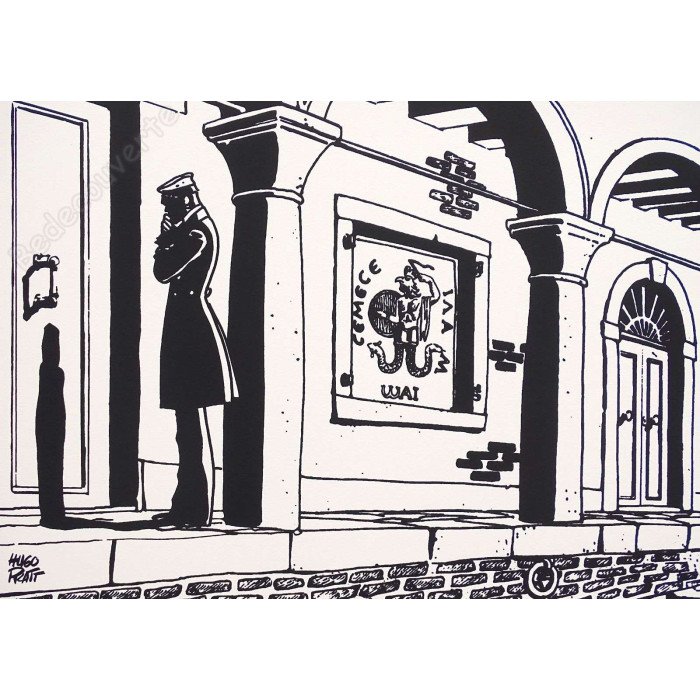 Pratt - Sérigraphie Corto Venise nuit 40x100 cm