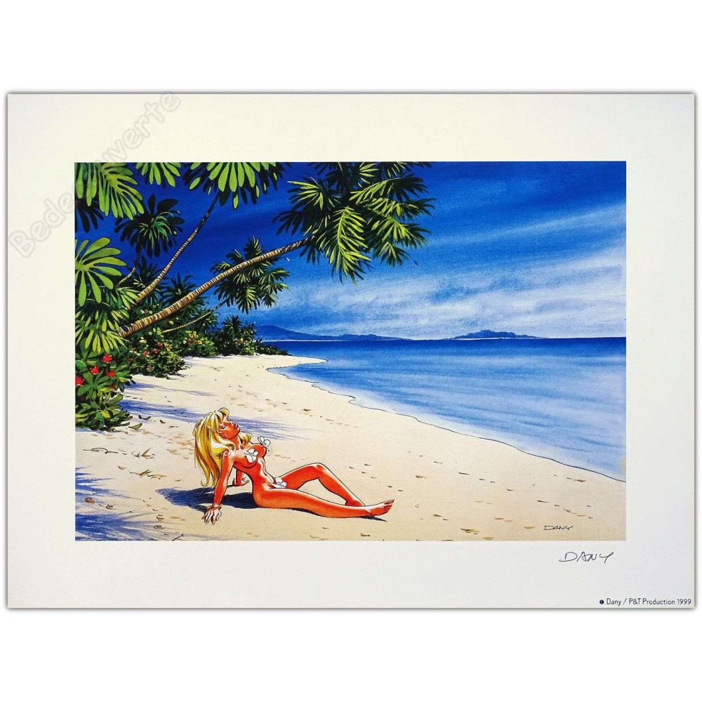 Dany - Olivier Rameau Colombe sur la plage Signé Dany - Olivier Rameau Colombe sur la plage Signé