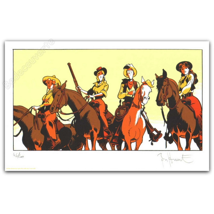 Bonhomme - Lucky Luke Wanted Sérigraphie