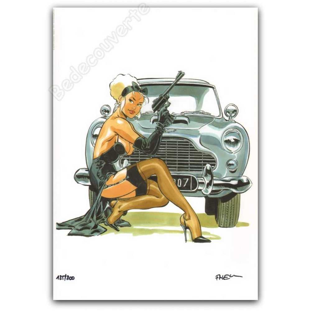 Meynet - Pin Up James Bond Aston Martin