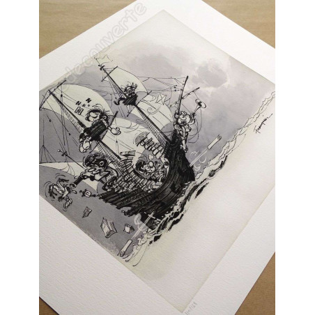 Franquin - Gaston Livres de bord Format 41x55 cm