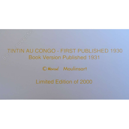 Hergé - Tintin au Congo Sérigraphie