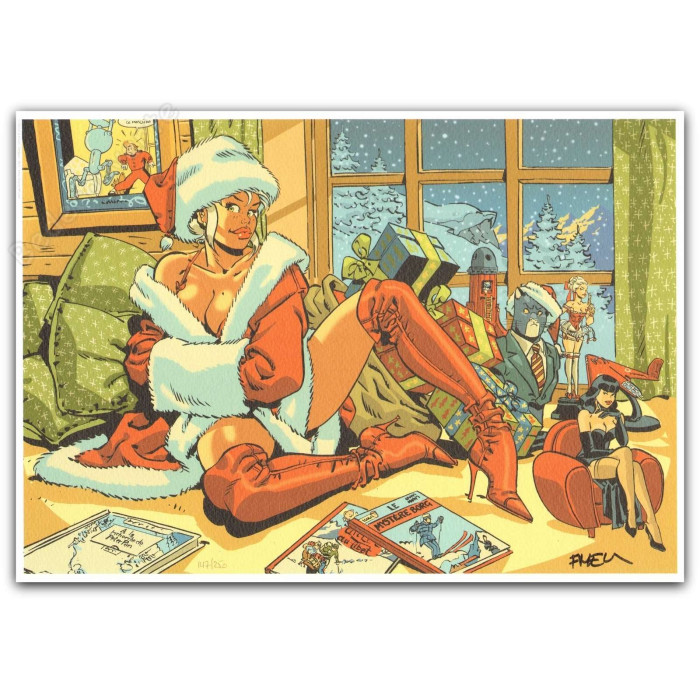 Meynet - Pin-up Mirabelle Hommage BD Spirou Blacksad Dottie Alix Tintin 2015