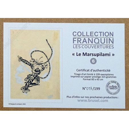 Franquin - Le Marsupilami Estampe pigmentaire