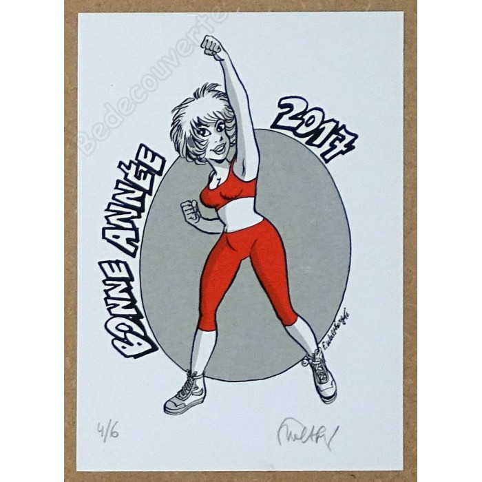 François Walthéry - Dessin Original Natacha Fitness