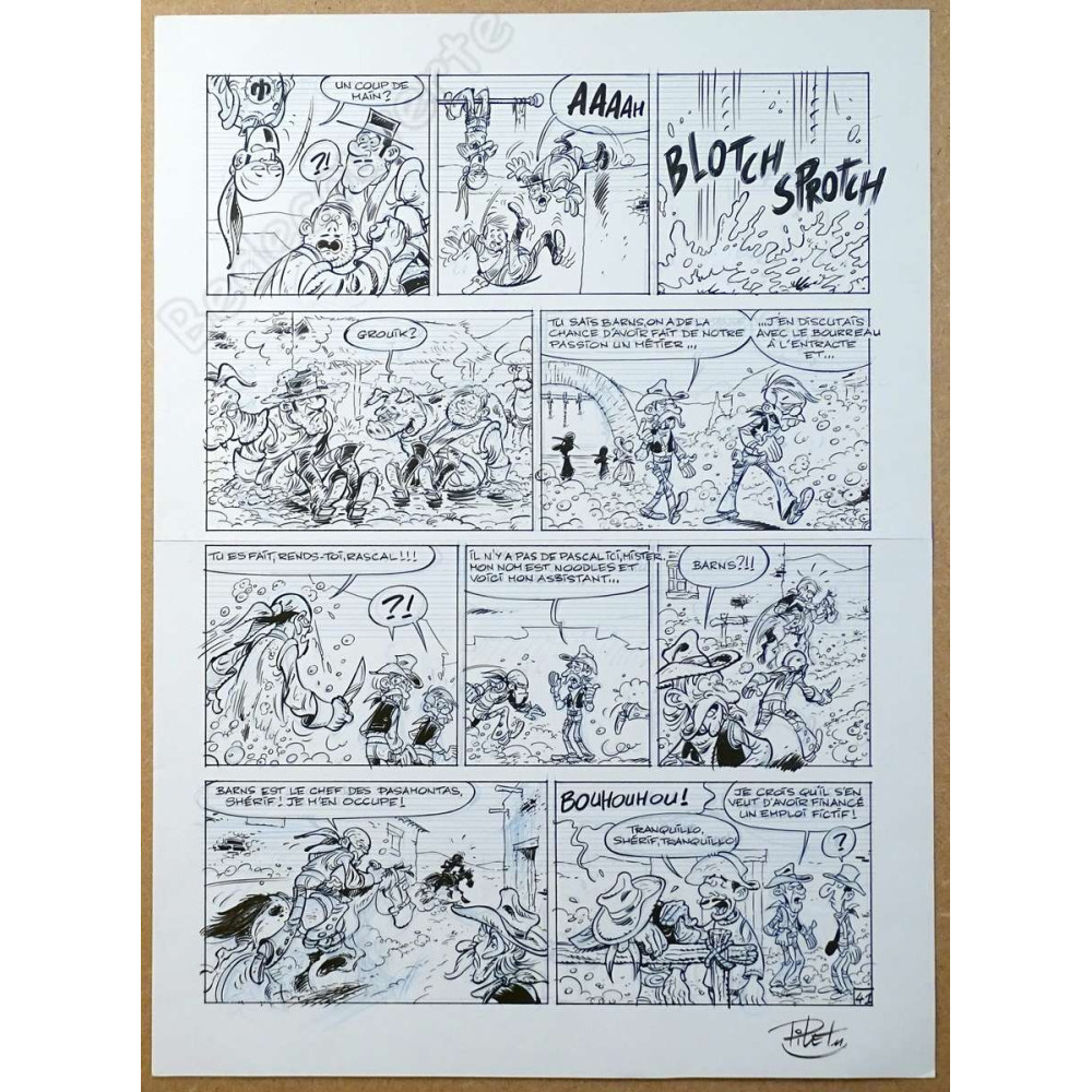 Johan Pilet - Planche originale Caktus T1 - Le masque vert Johan Pilet - Planche originale Caktus T1 - Le masque vert