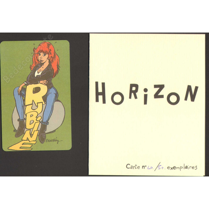 Walthéry - Carte Horizon 20 Rubine Signée
