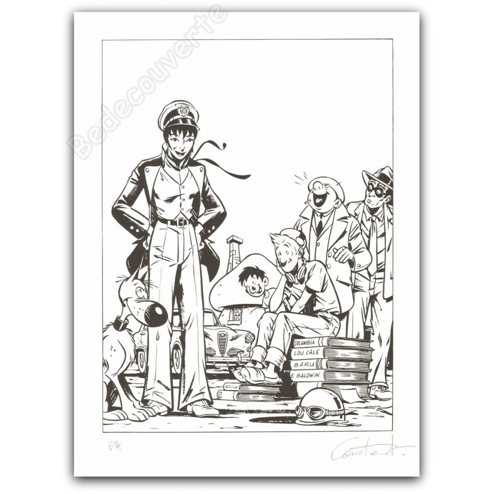Constant - Hommage à Pratt Morris Peyo Franquin Tillieux NB Constant - Hommage à Pratt Morris Peyo Franquin Tillieux NB